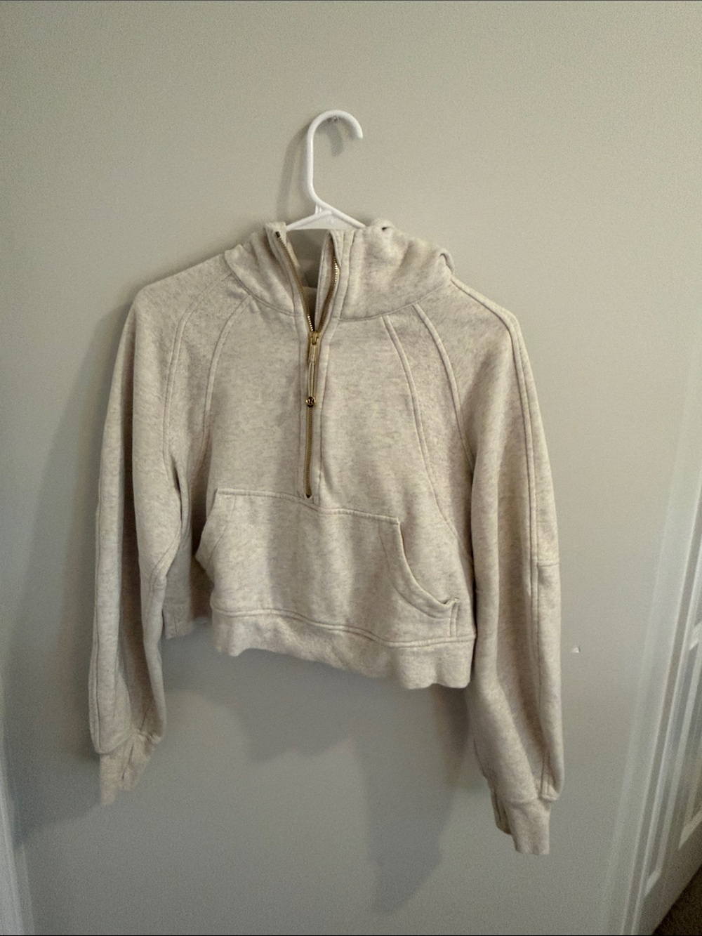 lululemon athletica Cropped Half-Zip Hoodie - Cream